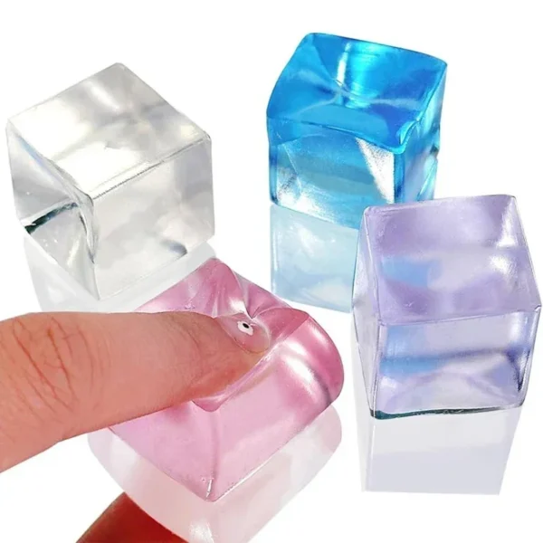 5/10Pcs Ice Cube Shaped Fidget Toy Square Stress Relief Ball Squishy Squeeze Anxiety ADHD Stress Relief Sensory Adults Toys 5/10Pcs Ice Cube Shaped Fidget Toy Square Stress Relief Ball Squishy Squeeze Anxiety ADHD Stress Relief Sensory Adults Toys - Image 1