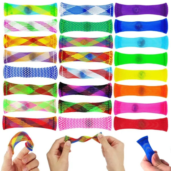 5/10pcs Sensory Marbles Ball Autism ADHD Anxiety Therapy EDC Stress Relief Hand Fidget Toys Braided Mesh Easy Bend With Marble 5/10pcs Sensory Marbles Ball Autism ADHD Anxiety Therapy EDC Stress Relief Hand Fidget Toys Braided Mesh Easy Bend With Marble - Image 1