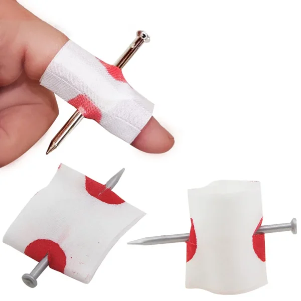 5Pcs Fool Toys Blood Prank Magic Prop Joke Fake Nail Through Finger Magic Funny Gadgets Magic Trick toys - Image 1