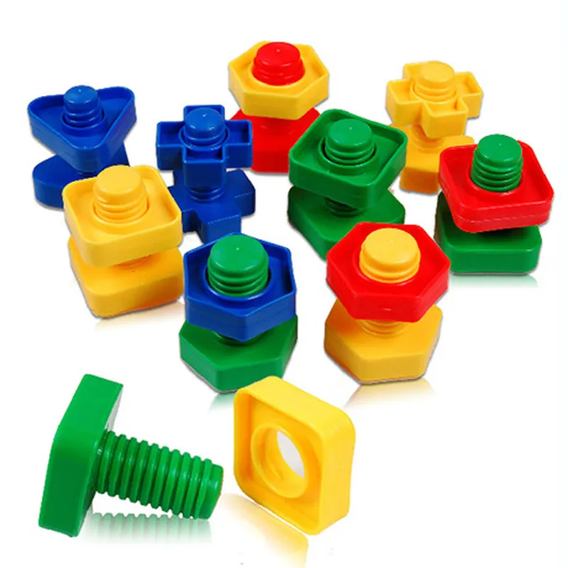 5Set Screw Building Blocks Plastic Insert Blocks Nut Shape Toys for Children Educational Toys Montessori Scale Models Gift 5Set Screw Building Blocks Plastic Insert Blocks Nut Shape Toys for Children Educational Toys Montessori Scale Models Gift - Image 1