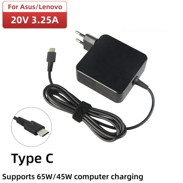 65W 20V 3.25A Type-C 45W USB C Phone PD Laptop Plug Charger Power Ac Adapter for MacBook Asus ZenBook Lenovo Dell HP Sony Xiaomi 65W 20V 3.25A Type-C 45W USB C Phone PD Laptop Plug Charger Power Ac Adapter for MacBook Asus ZenBook Lenovo Dell HP Sony Xiaomi - Image 1