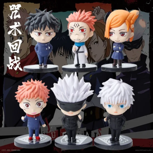 6Pcs/set Jujutsu Kaisen Anime Figure Gojo Satoru Yuji Itadori Figure Doll Toy Action Figure Yuji Itadori Fushiguro Model Toys 6Pcs/set Jujutsu Kaisen Anime Figure Gojo Satoru Yuji Itadori Figure Doll Toy Action Figure Yuji Itadori Fushiguro Model Toys - Image 1