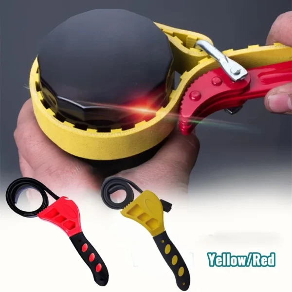 6inch Belt Wrench Oil Filter Puller Strap Spanner Chain Wrench Strap Opener, Adjustable Disassembly Tool 6inch Belt Wrench Oil Filter Puller Strap Spanner Chain Wrench Strap Opener, Adjustable Disassembly Tool - Image 1