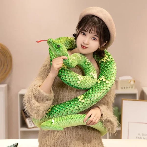 70-280cm Kawaii Snake Plush Toys Pit Viper Realistic Stuffed Cobra Animal Soft Cotton Cuddly Doll Python Birthday Gifts for Boys 70-280cm Kawaii Snake Plush Toys Pit Viper Realistic Stuffed Cobra Animal Soft Cotton Cuddly Doll Python Birthday Gifts for Boys - Image 1