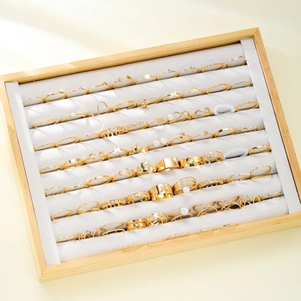 73Pcs/Set Heart Snake Pearl Butterfly Zircon Rings for Women Simple Geometric Hollow Gold Color Finger Rings Sets Female Jewelry 73Pcs/Set Heart Snake Pearl Butterfly Zircon Rings for Women Simple Geometric Hollow Gold Color Finger Rings Sets Female Jewelry - Image 1