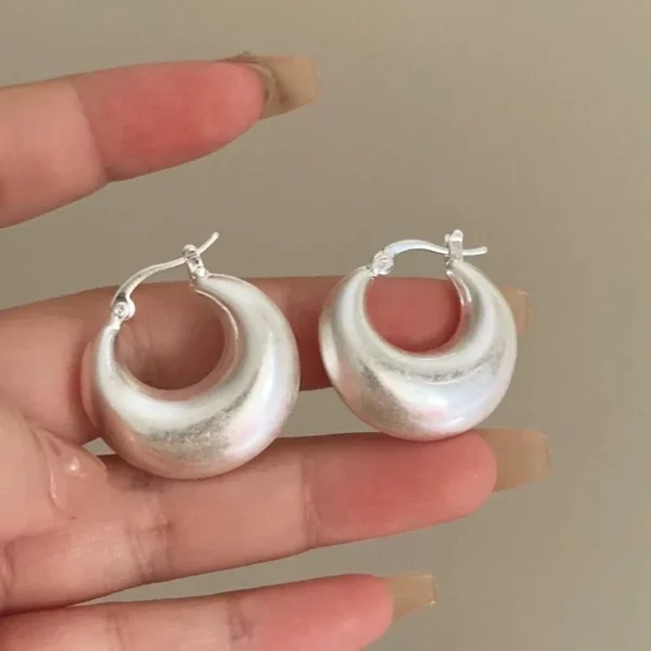925 Sterling Silver Earrings For Women Trendy Simple Bump Round Earring Jewelry Prevent Allergy Party Christmas Accessories 925 Sterling Silver Earrings For Women Trendy Simple Bump Round Earring Jewelry Prevent Allergy Party Christmas Accessories - Image 1