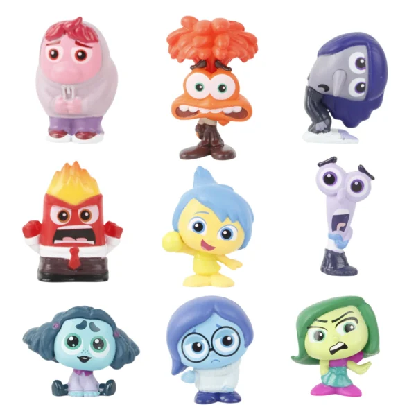 9Pcs/Set Mini Inside Out 2 Action Figure Toy Cartoon Movie Joy Anxiety Anger Sadness Disgust Fear Model Doll Figurines Kids Gift - Image 1