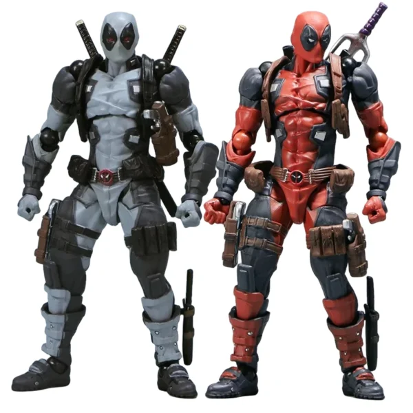 AMAZING YAMAGUCHI Deadpool 2.0 Grey Action Figure Mutants Joint Movable KAIYODO Wade SHF Model Movie Toys for Kids Gift - Image 1