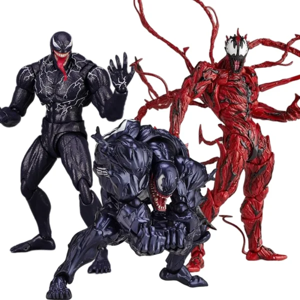 AMAZING YAMAGUCHI Venom Carnage Spider Man legends Action Figure Joint Movable Face Statue Model Doll Collectible kids for Toy - Image 1