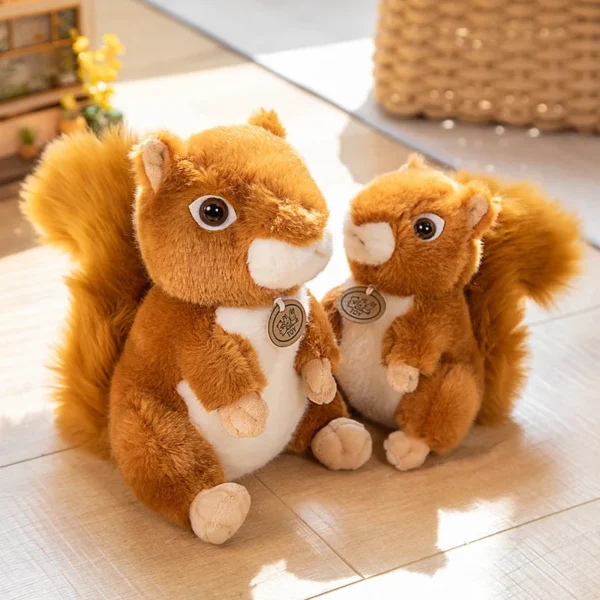 Adorbale Furry Hair Big Umbrella Tail Plush Toy Realistic Squirrel Cute Soft Stuffed Animals Doll Pillow For Girls Children Gift - Image 1