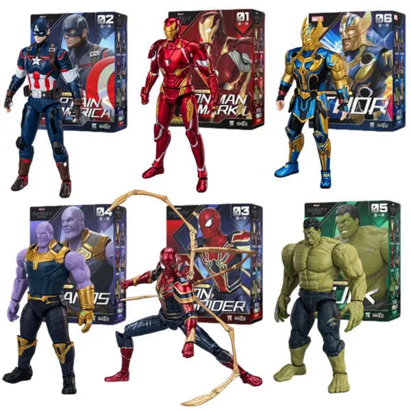 Avengers: Iron Man Figurine MK50 Iron Spider Man Captain America Thor Hulk Thanos Assembled Model Children's Toy Birthday Gift Avengers: Iron Man Figurine MK50 Iron Spider Man Captain America Thor Hulk Thanos Assembled Model Children's Toy Birthday Gift - Image 1