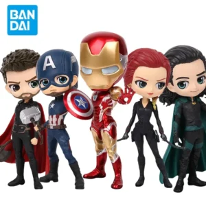 BANDAI original Banpresto Qposket Marvel Avengers Iron man Captain America Loki Thor Figures model Collection