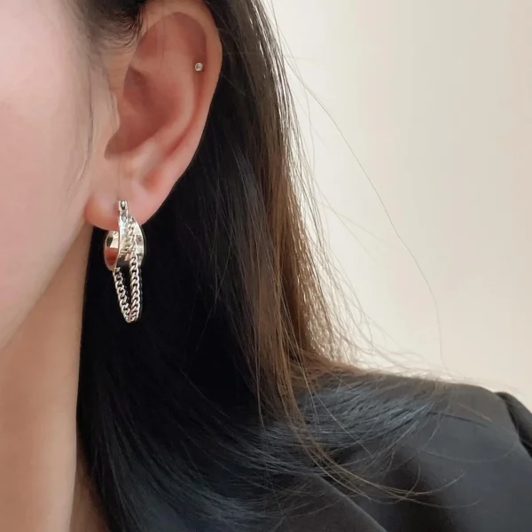 BF CLUB 925 Sterling Silver Vintage Earrings For Women Tassel ChainTrendy Earring Jewelry Prevent Allergy Party Accessories Gift BF CLUB 925 Sterling Silver Vintage Earrings For Women Tassel ChainTrendy Earring Jewelry Prevent Allergy Party Accessories Gift - Image 1