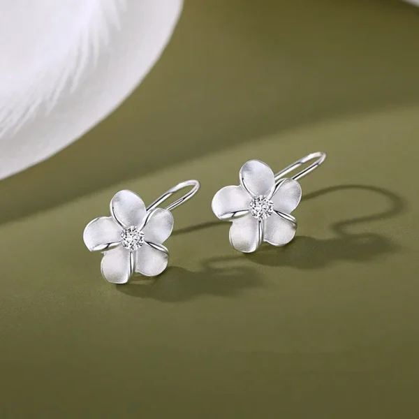 BF CLUB 925 Sterling Silver Vintage Flower Earrings For Women Trendy Earring Jewelry Prevent Allergy Party Accessories Gift - Image 1