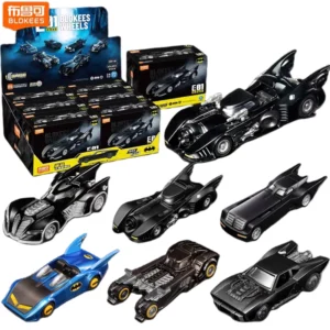 BLOKEES WHEELS Batman Batmobile Casey Putsch 1:64 Toy Car DC Arkham Justice League Dark Knight Assembly Action Figure Toys Gift