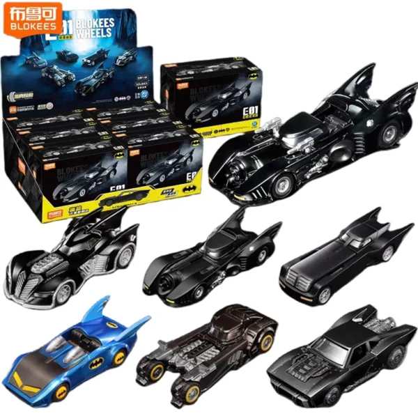 BLOKEES WHEELS Batman Batmobile Casey Putsch 1:64 Toy Car DC Arkham Justice League Dark Knight Assembly Action Figure Toys Gift - Image 1