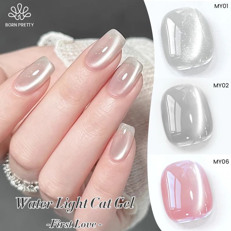 BORN PRETTY 10ML Water Light Cat Magnetic Gel Nail Polish First Love Series for Manicure DIY at Home Nude Pink Jelly Glass Nails BORN PRETTY 10ML Water Light Cat Magnetic Gel Nail Polish First Love Series for Manicure DIY at Home Nude Pink Jelly Glass Nails - Image 1