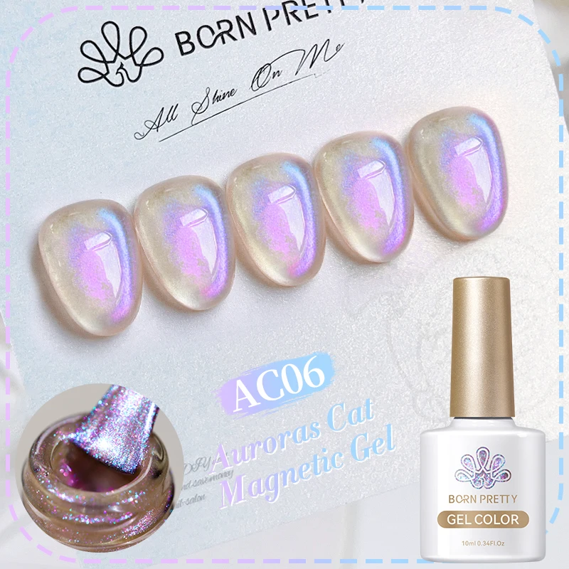 BORN PRETTY 10ml Auroras Purple Cat Magnetic Gel Nail Polish Varnis Semi Permanent Crystal Sheer Magnetic Gel Polish for Nails BORN PRETTY 10ml Auroras Purple Cat Magnetic Gel Nail Polish Varnis Semi Permanent Crystal Sheer Magnetic Gel Polish for Nails - Image 1