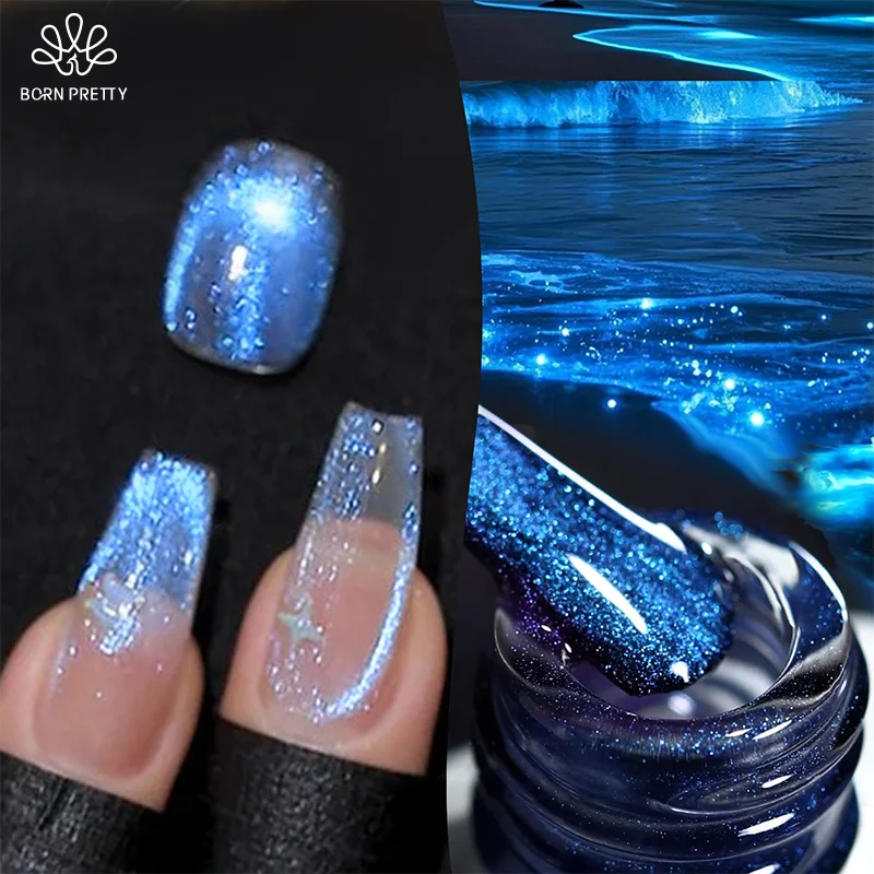 BORN PRETTY 10ml Blue Tears Auroras Cat Magnetic Gel Ultra Shining Glitter Soak Off UV Gel Nail Art Varnish Manicure Supplies BORN PRETTY 10ml Blue Tears Auroras Cat Magnetic Gel Ultra Shining Glitter Soak Off UV Gel Nail Art Varnish Manicure Supplies - Image 1