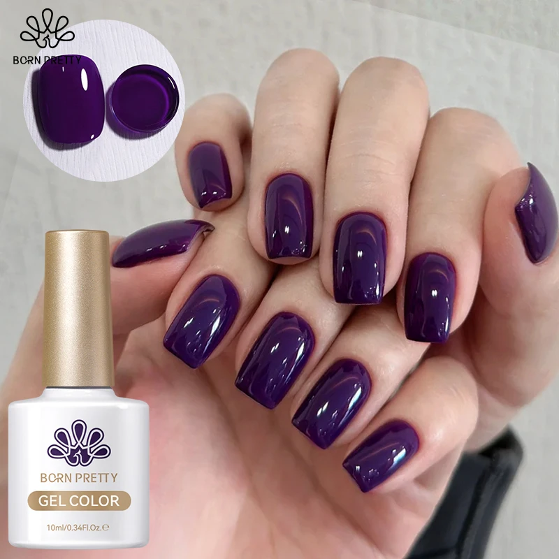 BORN PRETTY 10ml Purple Gel Nail Polish Winter Manicure Varnis Semi Permanent Nail Gel Varnish Soak Off UV Gel for Design Nails BORN PRETTY 10ml Purple Gel Nail Polish Winter Manicure Varnis Semi Permanent Nail Gel Varnish Soak Off UV Gel for Design Nails - Image 1