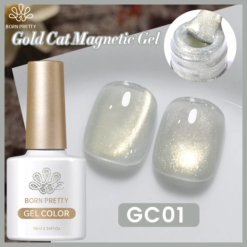 BORN PRETTY 10ml Silver Gold Cat Magnetic Gel Nail Polish for Winter Xmas Nails Design Soak Off Varnis Semi Permanent UV Gel BORN PRETTY 10ml Silver Gold Cat Magnetic Gel Nail Polish for Winter Xmas Nails Design Soak Off Varnis Semi Permanent UV Gel - Image 1
