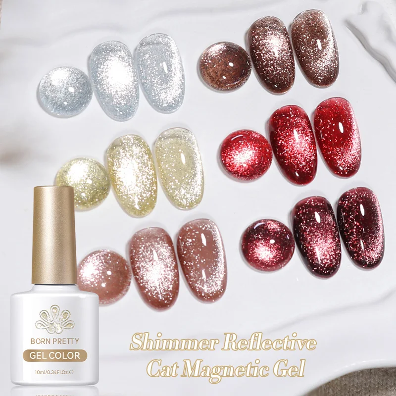 BORN PRETTY 10ml Sparkling Reflective Cat Magnetic Gel Nail Polish Red Silver Gold ultra Shine Varnis Semi Permanent Nail Gel BORN PRETTY 10ml Sparkling Reflective Cat Magnetic Gel Nail Polish Red Silver Gold ultra Shine Varnis Semi Permanent Nail Gel - Image 1