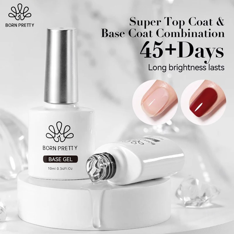 BORN PRETTY 10ml Super Top Coat Stain Resistant Gel Top Coat No Wipe Clear for Gel Nail Polish High Gloss Varnish for UV Gel BORN PRETTY 10ml Super Top Coat Stain Resistant Gel Top Coat No Wipe Clear for Gel Nail Polish High Gloss Varnish for UV Gel - Image 1