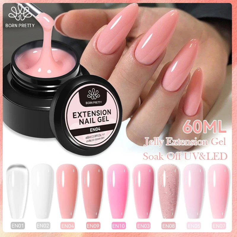 BORN PRETTY 60ml/30ml Hard Jelly Nail Extension Gel Nail Art French Nail Gum Clear Natural Color Soak Off UV Construction Gel BORN PRETTY 60ml/30ml Hard Jelly Nail Extension Gel Nail Art French Nail Gum Clear Natural Color Soak Off UV Construction Gel - Image 1