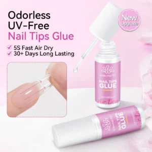 BORN PRETTY 7ml Super Strong Nail Tips Glue 5S Quick Air Dry Glue with 20ml Nail Glue Remover For False Nail Tips Easily Removes