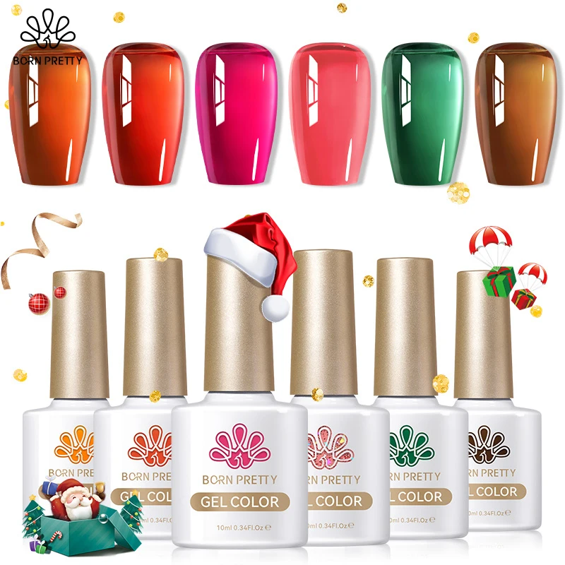 BORN PRETTY Jelly Gel Nail Polish Christmas Fall Winter Crystal Transparent Sheer Clear Gel Polish Red Coral Orange Green Color BORN PRETTY Jelly Gel Nail Polish Christmas Fall Winter Crystal Transparent Sheer Clear Gel Polish Red Coral Orange Green Color - Image 1