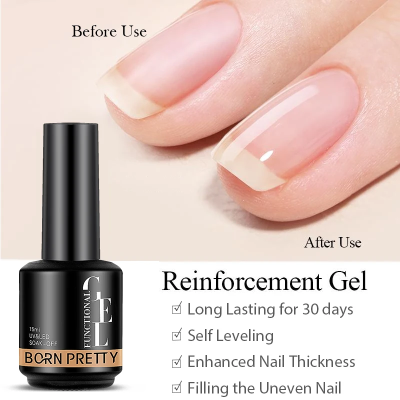 BORN PRETTY PRO 15ml Reinforcement Gel UV LED Gel Soak Off Gel Nail Polish Build the Apex and Function Gel BORN PRETTY PRO 15ml Reinforcement Gel UV LED Gel Soak Off Gel Nail Polish Build the Apex and Function Gel - Image 1