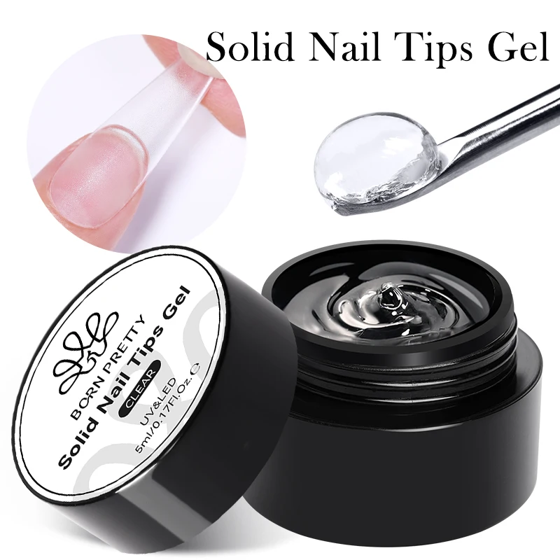 BORN PRETTY Solid Nail Tips Gel 5g Transparent Clear Function Gel Nail Extension Gel Soak Off Nail Art Gel Need UV Lamp Cure BORN PRETTY Solid Nail Tips Gel 5g Transparent Clear Function Gel Nail Extension Gel Soak Off Nail Art Gel Need UV Lamp Cure - Image 1