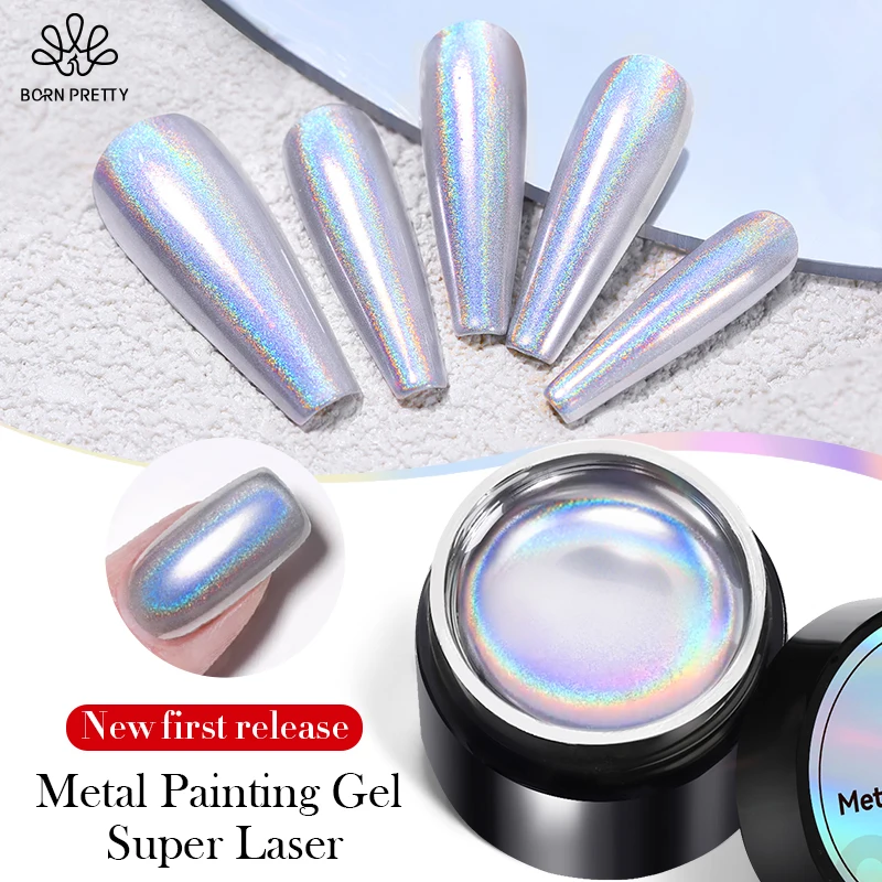BORN PRETTY Super Metallic Painting Gel Nail Polish Chromes Holographics Metal Effect Draw Flower Holos Nail Gel 5ml BORN PRETTY Super Metallic Painting Gel Nail Polish Chromes Holographics Metal Effect Draw Flower Holos Nail Gel 5ml - Image 1