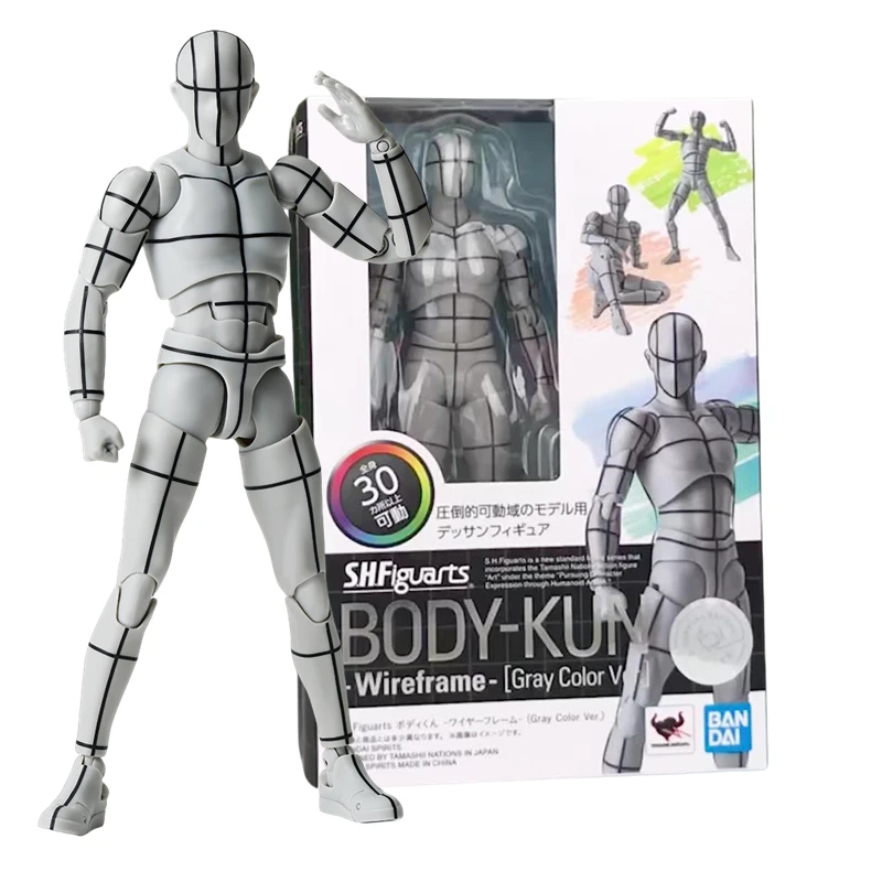 Bandai SHFiguarts B0DY-KUN Wireframe Gray Color Ver Sketch Draw Action Figure Artist Art Painting Drawing Mannequins Movable Bandai SHFiguarts B0DY-KUN Wireframe Gray Color Ver Sketch Draw Action Figure Artist Art Painting Drawing Mannequins Movable - Image 1