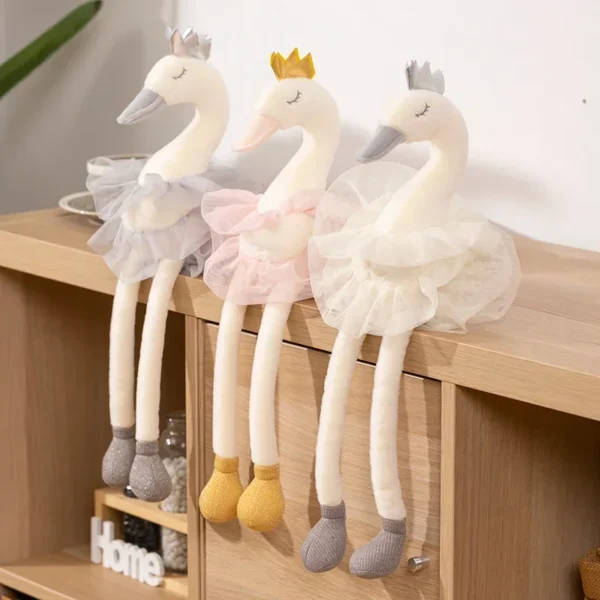 Beautiful Skirt Swan White&Pink Color Super Lovely Animal Stuffed&Plush Baby Cotton Toys Party Doll Beautiful Skirt Swan White&Pink Color Super Lovely Animal Stuffed&Plush Baby Cotton Toys Party Doll - Image 1