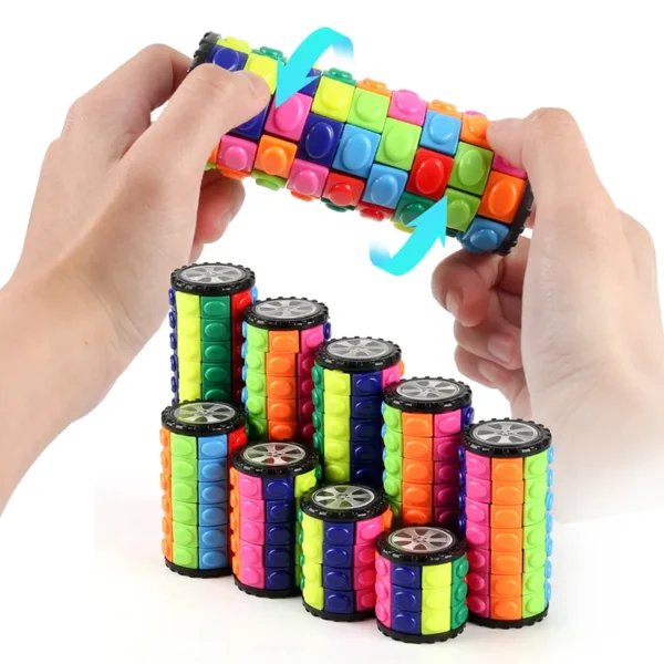 Creative 3D Rotating Slid Cube Puzzle Color Tower Decompression Novel Cube Child Puzzle Toy Parent-child Montessori Prop Gift Creative 3D Rotating Slid Cube Puzzle Color Tower Decompression Novel Cube Child Puzzle Toy Parent-child Montessori Prop Gift - Image 1
