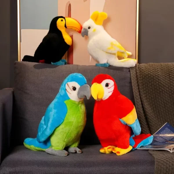 Cute Cartoon Bird Simulation Colorful Parrot Plush Toy Homdecor Stuffed Dolls Soft Animal Dolls Gift for Kids Cute Cartoon Bird Simulation Colorful Parrot Plush Toy Homdecor Stuffed Dolls Soft Animal Dolls Gift for Kids - Image 1
