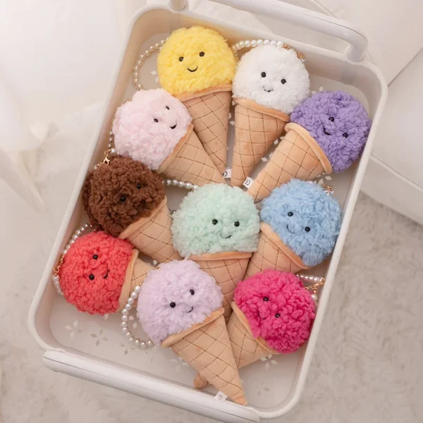 Cute Cartoon Ice cream Plush Toy Stuffed Food Snack Pillow Cushion Cone Kids Toys Kawaii Room Decor Birthday Gift for Kids - Image 1