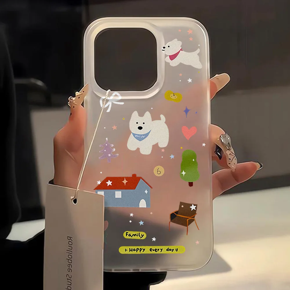 Cute Cartoon Puppy Phone Case For iPhone 15 16 13 11 12 14 17 Pro Max Funda iPhone 13 12 Mini Shockproof Soft Silicone Cover Cute Cartoon Puppy Phone Case For iPhone 15 16 13 11 12 14 17 Pro Max Funda iPhone 13 12 Mini Shockproof Soft Silicone Cover - Image 1