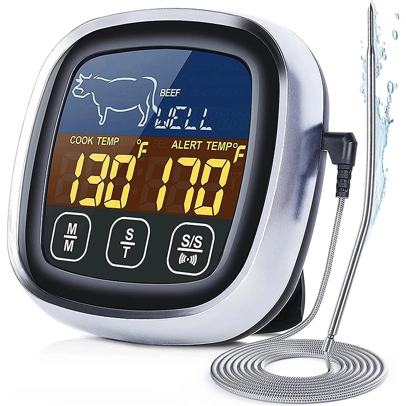 Digital Meat Kitchen Thermometer Stainless Waterproof Meat Temperature Thermometre Probe Oven Cooking BBQ Temperature Meter Digital Meat Kitchen Thermometer Stainless Waterproof Meat Temperature Thermometre Probe Oven Cooking BBQ Temperature Meter - Image 1