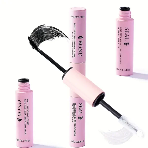 Double Heads False Eyelash Glue 2 in 1 Bond and Seal 10ML Glue Hold 48-72 Hours Waterproof Tasteless DIY Cluster Eyelash Glue Double Heads False Eyelash Glue 2 in 1 Bond and Seal 10ML Glue Hold 48-72 Hours Waterproof Tasteless DIY Cluster Eyelash Glue - Image 1