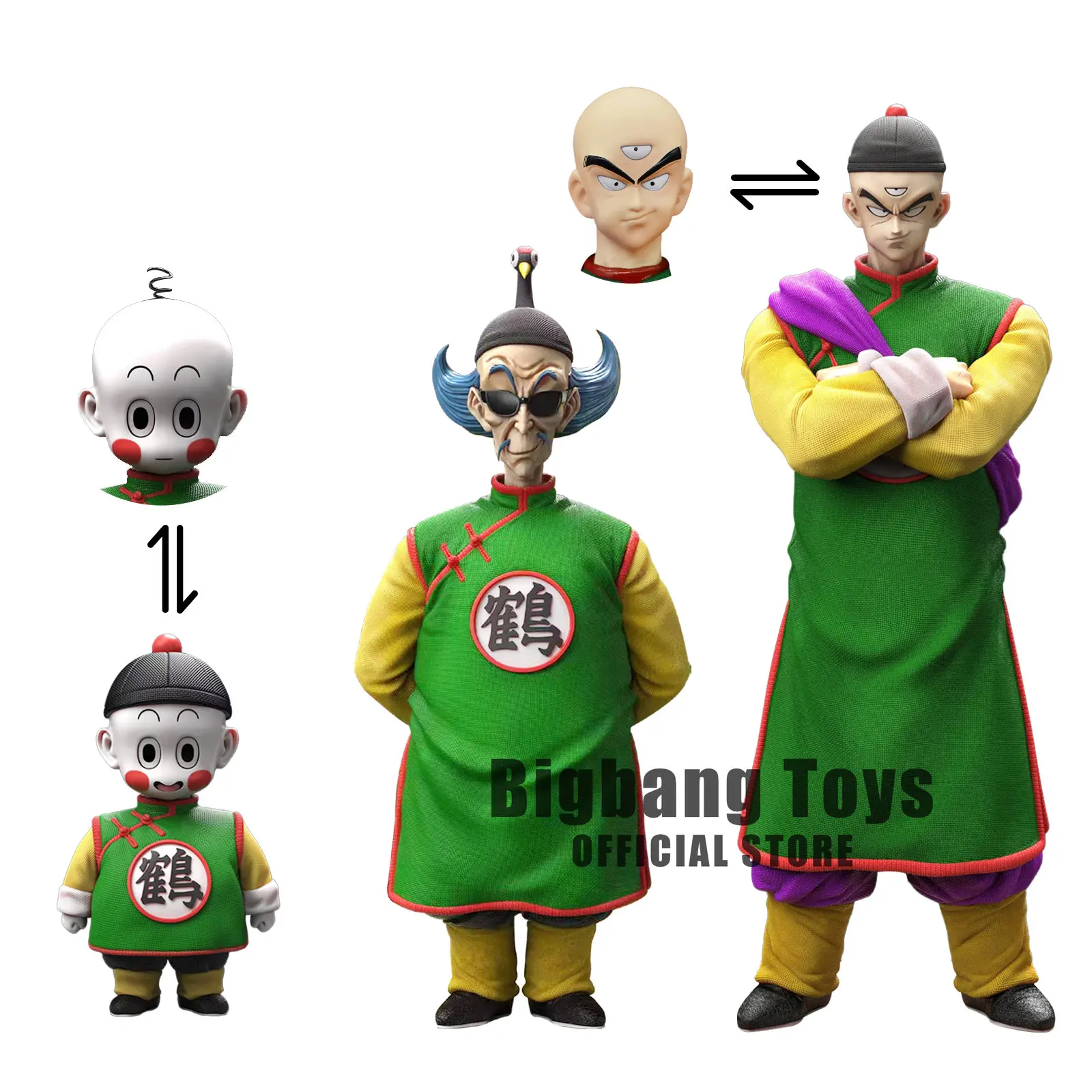 Dragon Ball Z Anime Figure Double headed School Tien Shinhan Chiaotzu Figures PVC Statue Collectible Model Toys Gifts Dragon Ball Z Anime Figure Double headed School Tien Shinhan Chiaotzu Figures PVC Statue Collectible Model Toys Gifts - Image 1