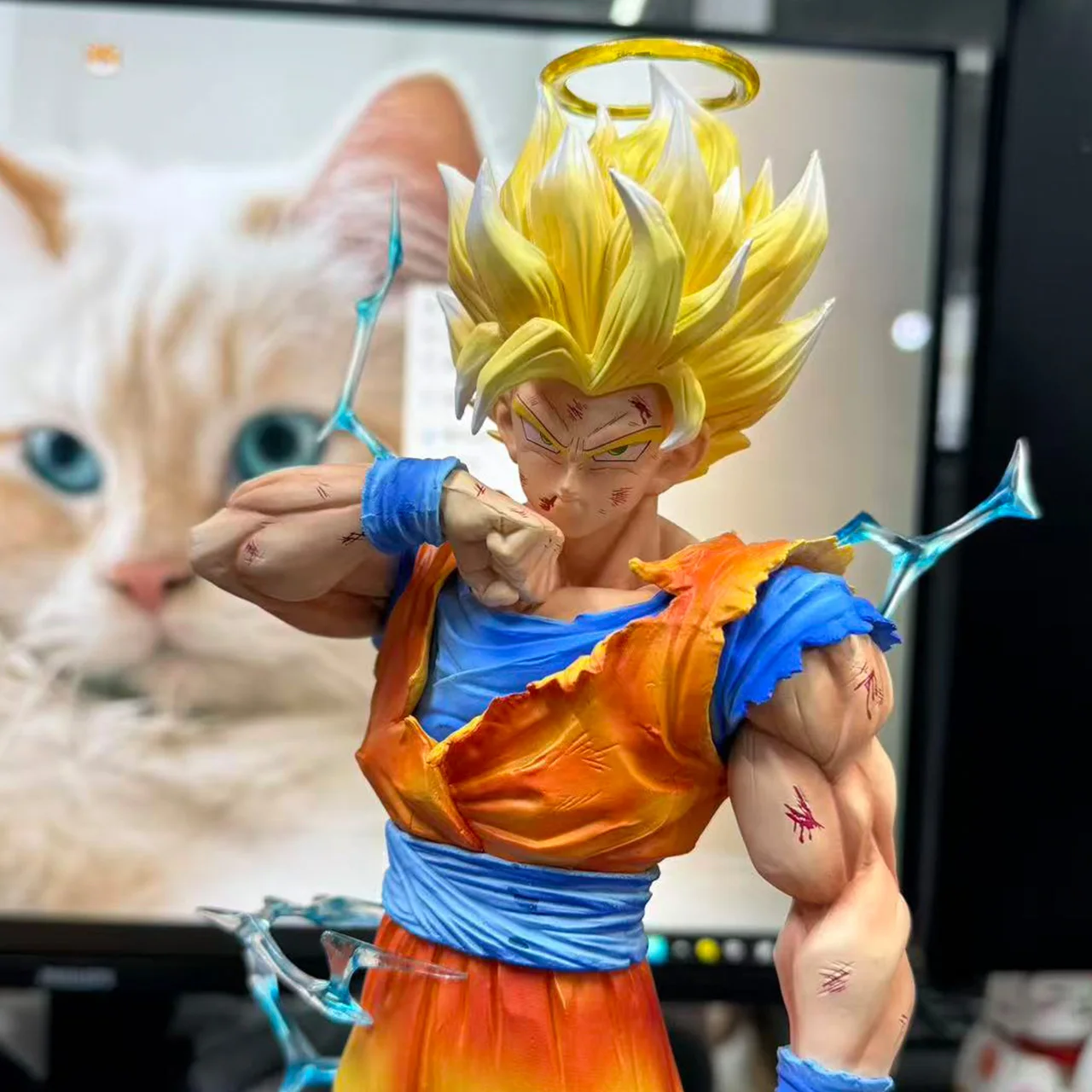 Dragon Ball Z Son Goku Ssj2 Figure Led Base Super Saiyan 2 Goku Pvc Action Figures 33cm/12.2inch Collection Model Toys Gifts Dragon Ball Z Son Goku Ssj2 Figure Led Base Super Saiyan 2 Goku Pvc Action Figures 33cm/12.2inch Collection Model Toys Gifts - Image 1