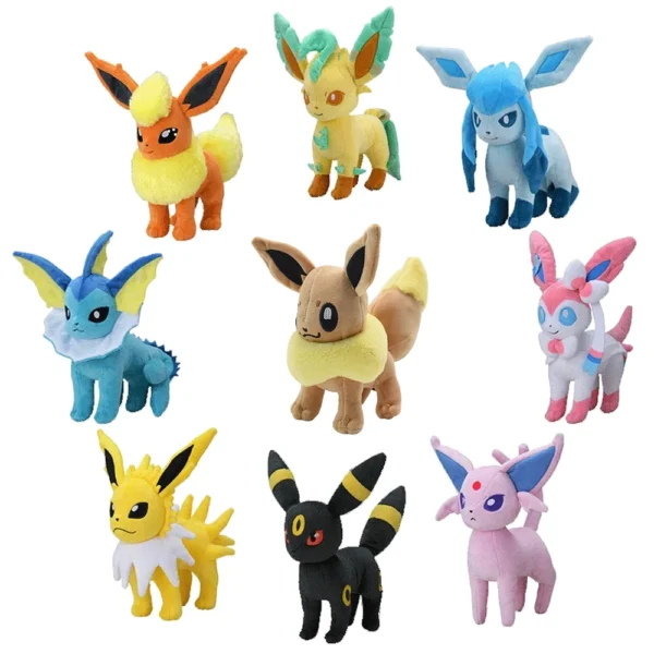Eevee Evolution Sylveon Flareon Jolteon Umbreon Vaporeon Pikachu Stuffed Animal Soft Dolls Kids Baby Gift - Image 1