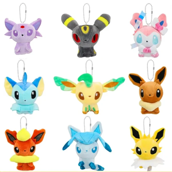 Eevee Umbreon Sylveon Espeon Vaporeon Plush Toys Keychain Sylveon Espeon Duskull Haunter Flareon Stuffed Peluche Doll Gifts Kids Eevee Umbreon Sylveon Espeon Vaporeon Plush Toys Keychain Sylveon Espeon Duskull Haunter Flareon Stuffed Peluche Doll Gifts Kids - Image 1