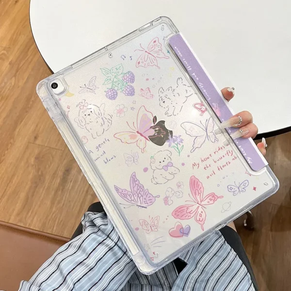 For iPad Case A16 11th 2025 9th 8th 7th Generation Pro 11 13 2024 12.9 Cover Pencil Holder Funda iPad Air 5 4 13 11 inch Mini 6 - Image 1
