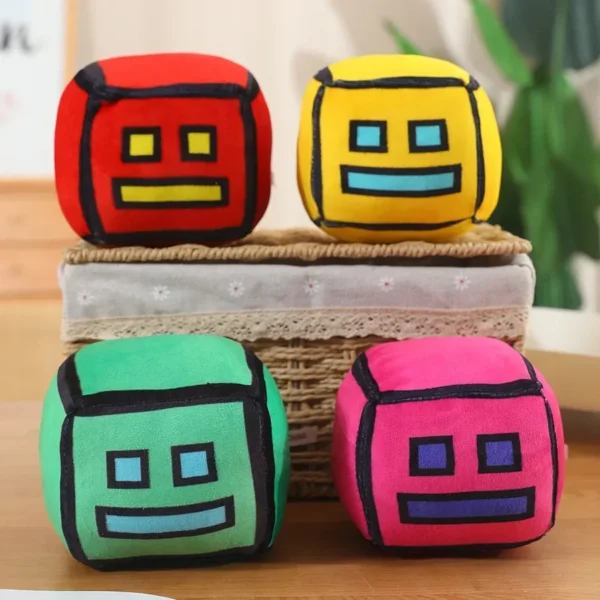 Geometry Dash Cube Plush Toys Stuffed Plushie Doll Small Pillow Square Pendant Game Cute Kids Fans Collection Birthday Gift 12CM Geometry Dash Cube Plush Toys Stuffed Plushie Doll Small Pillow Square Pendant Game Cute Kids Fans Collection Birthday Gift 12CM - Image 1