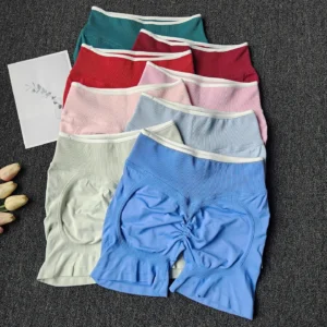 Gym Shorts Women Fitness Sports Biker High Waisted Shorts Running Yoga Shorts Workout Scrunch Butt Seamless Workout Tight