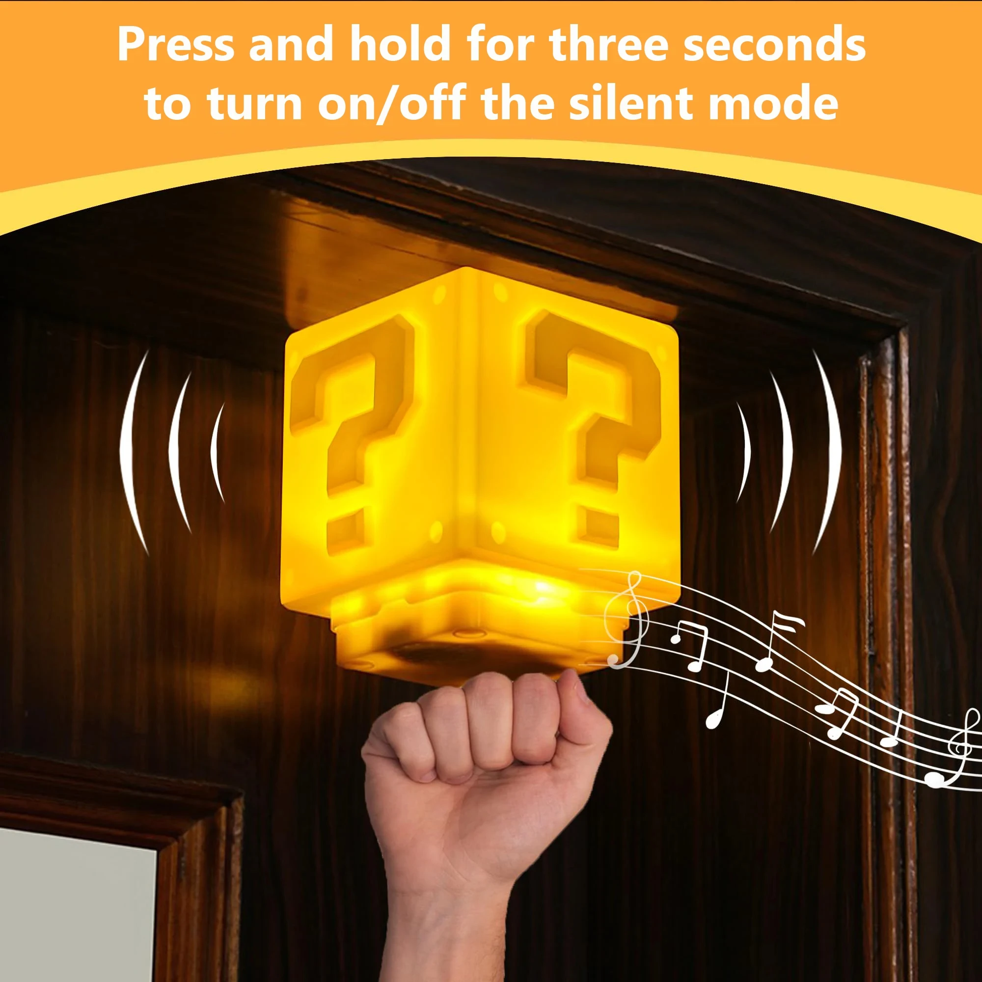 HOMEFISH LED Question Mark Night Light With Music Anime Peripheral Children's Bedroom Bedside Lamp USB Rechargeable Gift HOMEFISH LED Question Mark Night Light With Music Anime Peripheral Children's Bedroom Bedside Lamp USB Rechargeable Gift - Image 1