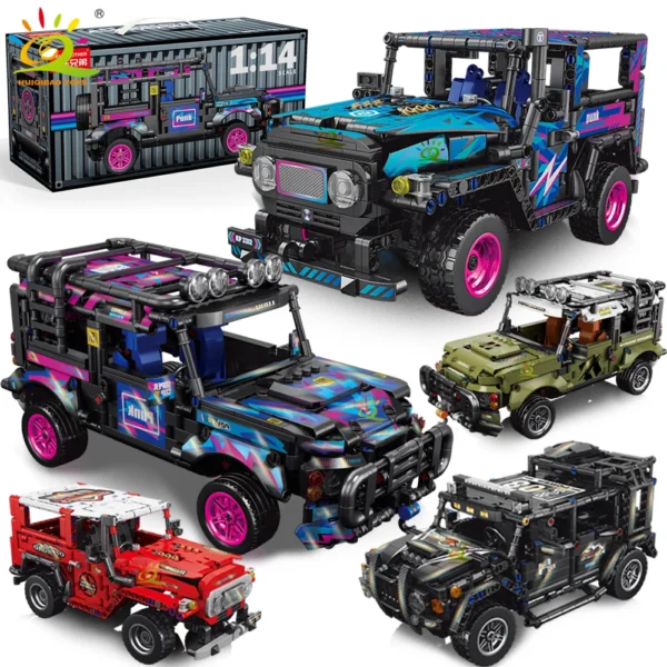 HUIQIBAO 1:14 Off-road Vehicle Racing Car Technical Model Building Block MOC Truck Brick Children City Construction Toy Boy Game HUIQIBAO 1:14 Off-road Vehicle Racing Car Technical Model Building Block MOC Truck Brick Children City Construction Toy Boy Game - Image 1